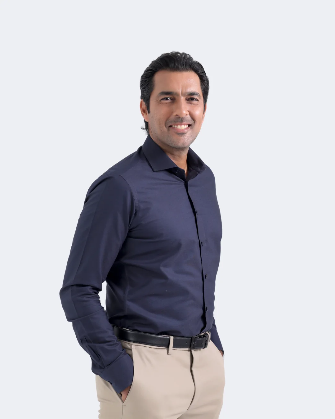 Navy blue formal shirt